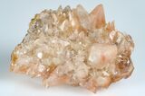 Calcite Crystal Cluster with Hematite Phantoms - Fluorescent! #179935-1